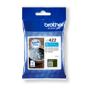 Brother LC-422C Cyan Ink Cartridge 550 pages Brother LC-422C Cyan Ink Cartridge 550 pages