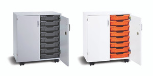 Monarch Premium 16 Shallow Tray Storage Unit complete with Gratnells Trays and Lockable Doors Monarch Premium 16 Shallow Tray Storage Unit complete with Gratnells Trays and Lockable Doors