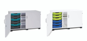 Monarch Premium 6 Shallow Tray Storage Unit complete with Gratnells Trays and 2 Adjustable Shelves and Lockable Doors Monarch Premium 6 Shallow Tray Storage Unit complete with Gratnells Trays and 2 Adjustable Shelves and Lockable Doors