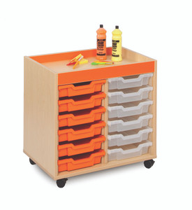 Monarch Bubblegum 12 Shallow Tray Storage Unit with Inset Lid and Gratnells Trays Monarch Bubblegum 12 Shallow Tray Storage Unit with Inset Lid and Gratnells Trays