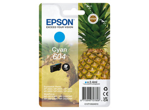 Epson C13T10G24010 604 Cyan Ink Cartridge 130 pages 2.4ml Epson C13T10G24010 604 Cyan Ink Cartridge 130 pages 2.4ml
