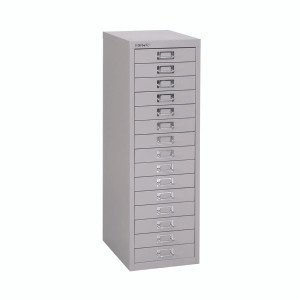 Bisley 15 Multidrawer Filing Cabinet A4290x420x870mm Grey H3915NL-073 Bisley 15 Multidrawer Filing Cabinet A4290x420x870mm Grey H3915NL-073