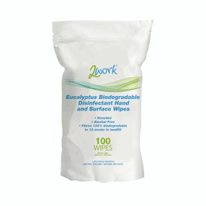 2Work Biodegradable Eucalyptus Hand/Surface Disinfectant Wipes (Pack of 100) 2W09161 2Work Biodegradable Eucalyptus Hand/Surface Disinfectant Wipes (Pack of 100) 2W09161