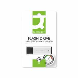 Q-Connect Black/Silver USB 3.0 High Performance 256GB Flash Drive KF11510 Q-Connect Black/Silver USB 3.0 High Performance 256GB Flash Drive KF11510