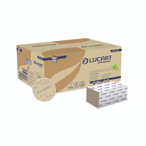 Lucart EcoNatural V-Fold Hand Towels 190 Sheets (Pack of 20) 864049 Lucart EcoNatural V-Fold Hand Towels 190 Sheets (Pack of 20) 864049