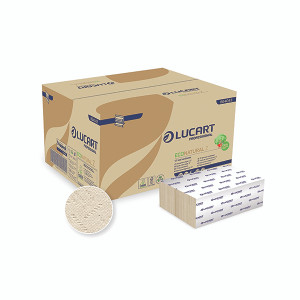 Lucart EcoNatural Z-Fold Hand Towels 200 Sheets (Pack of 15) 864043 Lucart EcoNatural Z-Fold Hand Towels 200 Sheets (Pack of 15) 864043
