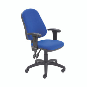 First High Back Operators Chair with T-Adjustable Arms 640x640x985-1175mm Blue KF839245 First High Back Operators Chair with T-Adjustable Arms 640x640x985-1175mm Blue KF839245