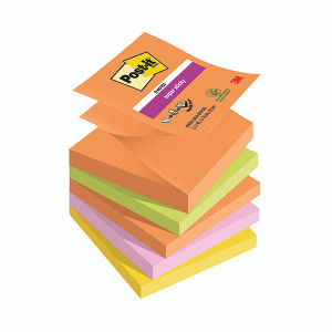 Post-it Super Sticky Z-Notes Boost Colour 76x76mm 90 (Pack of 5) 7100258789 Post-it Super Sticky Z-Notes Boost Colour 76x76mm 90 (Pack of 5) 7100258789