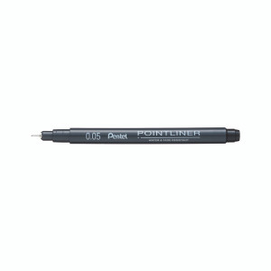 Pentel Pointliner Pigment Liner 0.05mm Black (Pack of 12) S20P-05A Pentel Pointliner Pigment Liner 0.05mm Black (Pack of 12) S20P-05A