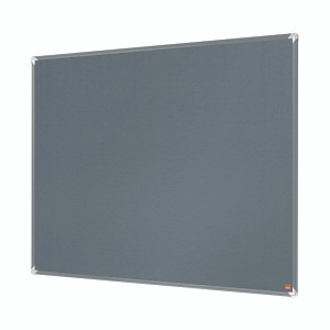 Nobo Premium Plus Felt Notice Board 600 x 450mm Grey 1915194 Nobo Premium Plus Felt Notice Board 600 x 450mm Grey 1915194