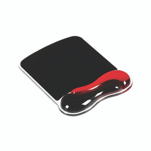 Kensington Duo Gel Mouse Pad with Wrist Support 240x182x25mm Red/Black 62402 Kensington Duo Gel Mouse Pad with Wrist Support 240x182x25mm Red/Black 62402