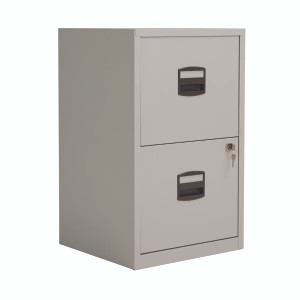 Bisley 2 Drawer Home Filing Cabinet A4 413x400x672mm Goose Grey PFA2-87 Bisley 2 Drawer Home Filing Cabinet A4 413x400x672mm Goose Grey PFA2-87
