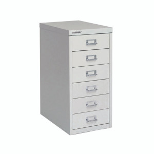 Bisley 6 Multidrawer Cabinet A4 298x400x610mm Grey H296NL-073 Bisley 6 Multidrawer Cabinet A4 298x400x610mm Grey H296NL-073