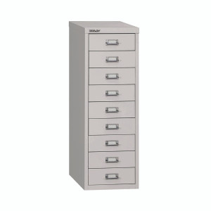 Bisley 9 Multidrawer Cabinet A4 290x420x860mm Grey H399NL-073 Bisley 9 Multidrawer Cabinet A4 290x420x860mm Grey H399NL-073