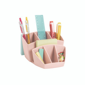 CEP Mineral Desk Tidy with 8 Sections Pink 105802681 CEP Mineral Desk Tidy with 8 Sections Pink 105802681