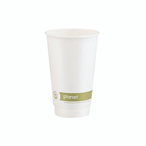 Planet 16oz Double Wall Plastic-Free Hot Cup (Pack of 50) PFHCDW16 Planet 16oz Double Wall Plastic-Free Hot Cup (Pack of 50) PFHCDW16