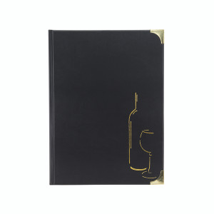 Securit Basic Range Wine Card PVC Leather Style A4 Black MC-BRWC-BL Securit Basic Range Wine Card PVC Leather Style A4 Black MC-BRWC-BL