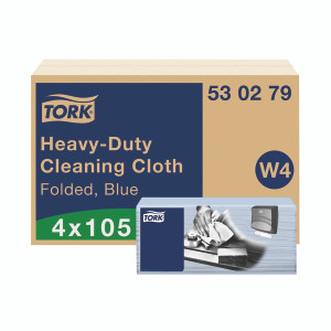 Tork Heavy Duty Cleaning Cloths 105 Sheets (Pack of 4) 530279 Tork Heavy Duty Cleaning Cloths 105 Sheets (Pack of 4) 530279
