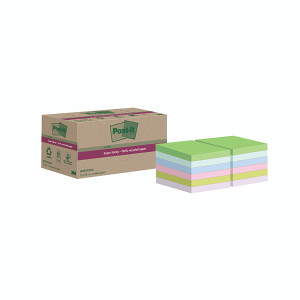Post-it Super Sticky Recycle 47.6x47.6 Assorted (Pack of 12) 622RSS12COL Post-it Super Sticky Recycle 47.6x47.6 Assorted (Pack of 12) 622RSS12COL