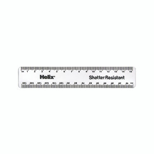 Helix Shatter Resistant Ruler 15cm Clear (Pack of 50) 010311 Helix Shatter Resistant Ruler 15cm Clear (Pack of 50) 010311