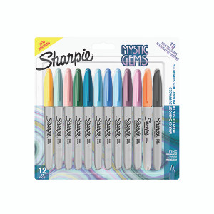 Sharpie Mystic Gems Permanent Markers Fine Point White Barrels