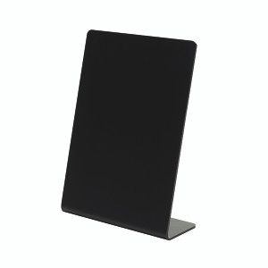 Deflecto Slanted Display Sign Acrylic A6 Portrait Black SSPA614-2 Deflecto Slanted Display Sign Acrylic A6 Portrait Black SSPA614-2