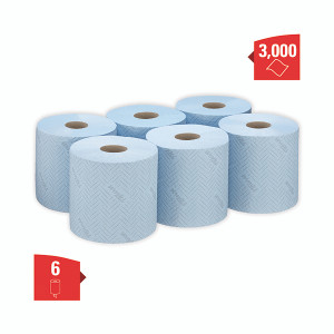 Wypall L10 Wiper Roll Control Centrefeed Blue (Pack of 6) 7407 Wypall L10 Wiper Roll Control Centrefeed Blue (Pack of 6) 7407