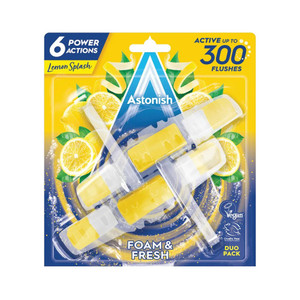 Astonish Foam and Fresh Lemon Toilet Rim Block Twinpack (Pack of 9) C2105 Astonish Foam and Fresh Lemon Toilet Rim Block Twinpack (Pack of 9) C2105