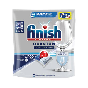 Finish Quantum Infinity Shine Dishwasher Tablets (Pack of 100) 3219120 Finish Quantum Infinity Shine Dishwasher Tablets (Pack of 100) 3219120
