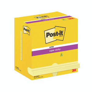 Post-it Super Sticky 76x127mm 90 Sheets Canary Yellow (Pack of 12) 655-12SSCY-EU Post-it Super Sticky 76x127mm 90 Sheets Canary Yellow (Pack of 12) 655-12SSCY-EU