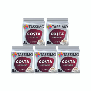 Tassimo Costa Cappuccino Coffee 16 Pods x5 Packs (Pack of 80) 4056513 Tassimo Costa Cappuccino Coffee 16 Pods x5 Packs (Pack of 80) 4056513