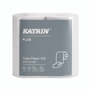 Katrin Plus Toilet Roll Easy Flush 2-Ply 400 Sheet White (Pack of 20) 82506 Katrin Plus Toilet Roll Easy Flush 2-Ply 400 Sheet White (Pack of 20) 82506