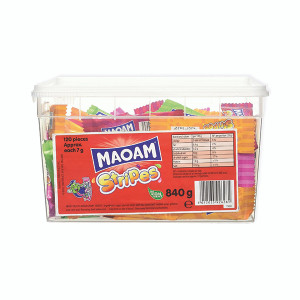 Haribo Maoam Stripes Sweets Drum 840g 58047 Haribo Maoam Stripes Sweets Drum 840g 58047