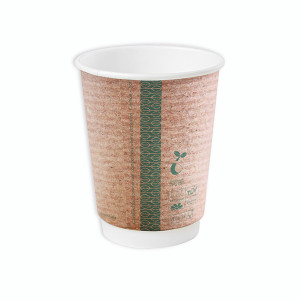 Vegware Cup 12oz Double Wall Kraft Brown (Pack of 500) VDW-12 Vegware Cup 12oz Double Wall Kraft Brown (Pack of 500) VDW-12