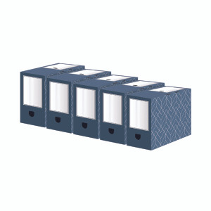 BB76838 Bankers Box Decor 150mm Transfer File Blue Pack 5 4483901 BB76838 Bankers Box Decor 150mm Transfer File Blue Pack 5 4483901