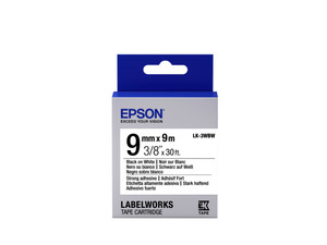 Epson C53S653007 LK-3WBW Ribbon Black on White extra adhesive 9mm x 9m Epson C53S653007 LK-3WBW Ribbon Black on White extra adhesive 9mm x 9m