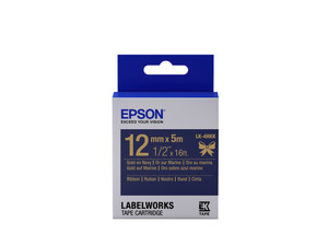 Epson C53S654002 LK-4HKK Ribbon Gold on Navy Blue 12mm x 5m Epson C53S654002 LK-4HKK Ribbon Gold on Navy Blue 12mm x 5m