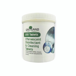 Effervescent Chlorine Disinfectant and Cleaning Tablets White (Pack of 200) 1016030