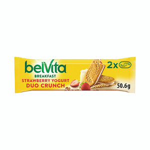 belVita Breakfast Strawberry and Yogurt Duo Crunch Bars 50.6g (Pack of 18) 683215 belVita Breakfast Strawberry and Yogurt Duo Crunch Bars 50.6g (Pack of 18) 683215