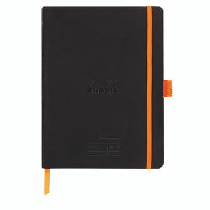 Clairefontaine Rhodiarama Italian Leatherette Meeting Book A5+ Black 117782C Clairefontaine Rhodiarama Italian Leatherette Meeting Book A5+ Black 117782C