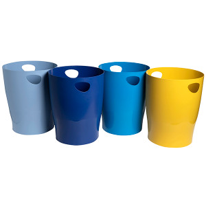 Exacompta Bee Blue Ecobin Recycled 15 Litres Assorted (Pack of 8) Exacompta Bee Blue Ecobin Recycled 15 Litres Assorted (Pack of 8)