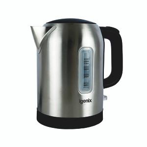 Igenix 1 Litre Jug Kettle Cordless Stainless Steel IGK01022SS Igenix 1 Litre Jug Kettle Cordless Stainless Steel IGK01022SS