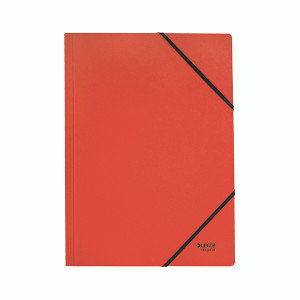 Leitz Recycle Card Folder/Elastic Bands A4 Red (Pack of 10) 39080025