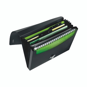 Leitz Recycle Expanding File 5 Part A4 Black (Pack of 5) 46240095 Leitz Recycle Expanding File 5 Part A4 Black (Pack of 5) 46240095