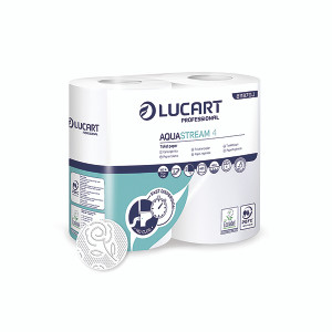 Lucart Aquastream 4 Conventional Toilet Rolls x4 Rolls Per Pack (Pack of 56) 811B70J Lucart Aquastream 4 Conventional Toilet Rolls x4 Rolls Per Pack (Pack of 56) 811B70J