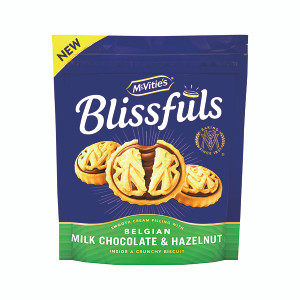 McVities Blissfuls Milk Chocolate and Hazelnut Biscuits 172g 44824 McVities Blissfuls Milk Chocolate and Hazelnut Biscuits 172g 44824