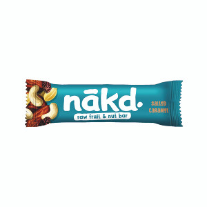 Nakd Gluten Free Salted Caramel Snack Bar 35g (Pack of 18) 35NKDSCA Nakd Gluten Free Salted Caramel Snack Bar 35g (Pack of 18) 35NKDSCA