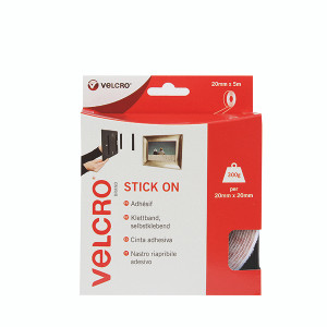 Velcro Stick On Tape 20mmx5m White VEL-EC60216 Velcro Stick On Tape 20mmx5m White VEL-EC60216