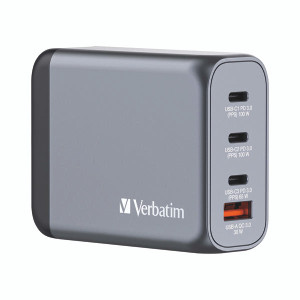 Verbatim GNC-100 GaN 100W 4 Port Charger 32202 Verbatim GNC-100 GaN 100W 4 Port Charger 32202
