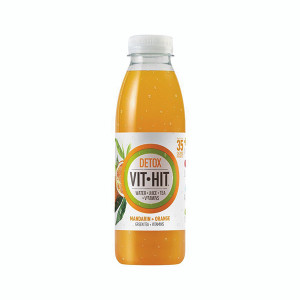 Vit-Hit Detox Mandarin and Orange Bottles 500ml (Pack of 12) VIT3D Vit-Hit Detox Mandarin and Orange Bottles 500ml (Pack of 12) VIT3D